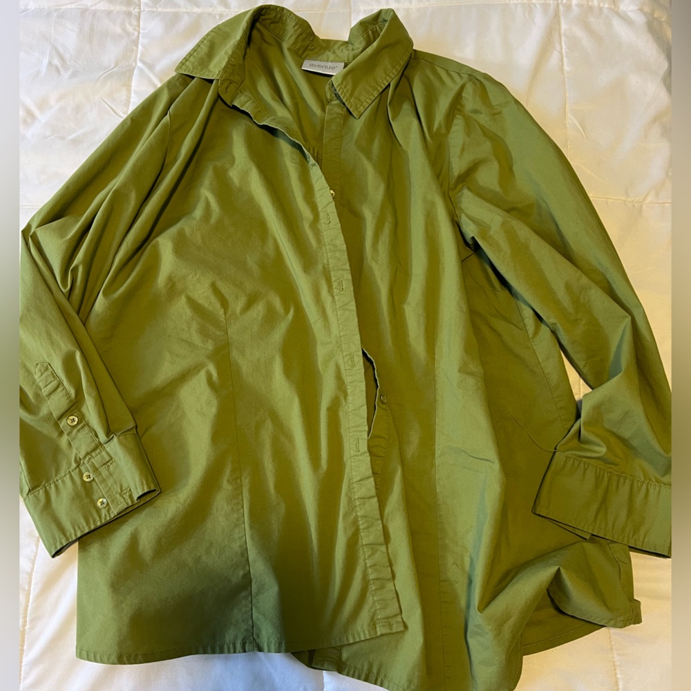Women’s Avenue Lime Green Button Down Shirt